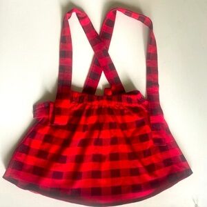 Chic Red plaid sun toddler girl  Skirt Soft fabric . Sz 2T